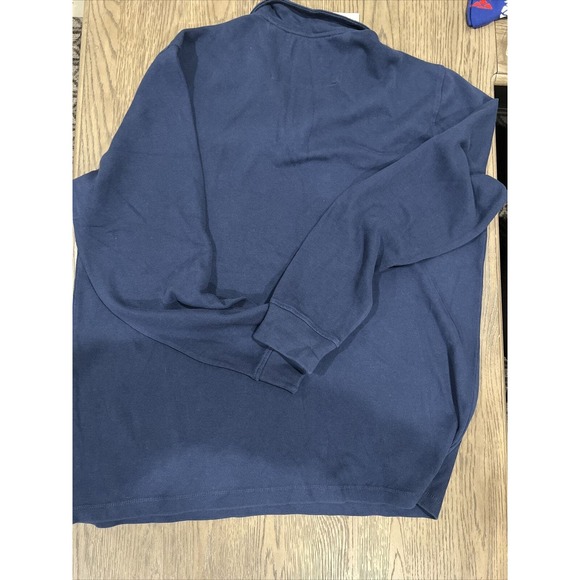 Chaps Pull Over Men Xxl Long Sleeve Sweater Blue V-Neck Zipper‎ - Picture 6 of 6